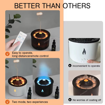 Jellyfish Smoke Ring Aroma Diffuser Creative Volcanic Air Humidifier Aromatherapy for Home Office Bedroom/Essential Oil Set