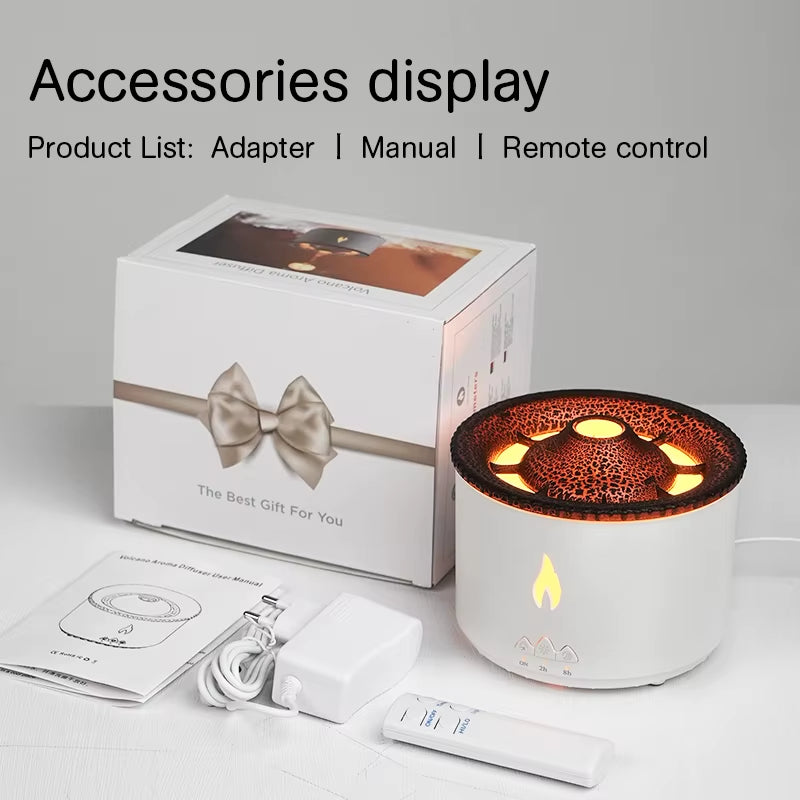 Jellyfish Smoke Ring Aroma Diffuser Creative Volcanic Air Humidifier Aromatherapy for Home Office Bedroom/Essential Oil Set